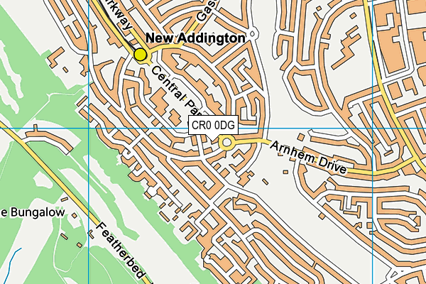 CR0 0DG map - OS VectorMap District (Ordnance Survey)