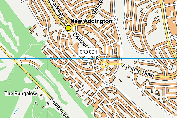 CR0 0DH map - OS VectorMap District (Ordnance Survey)