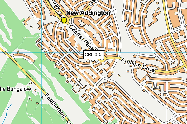 CR0 0DJ map - OS VectorMap District (Ordnance Survey)