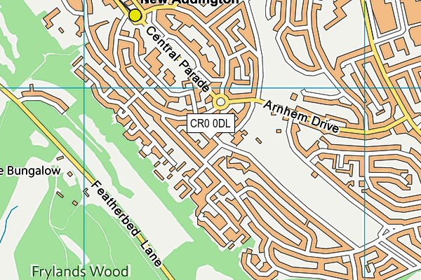 CR0 0DL map - OS VectorMap District (Ordnance Survey)