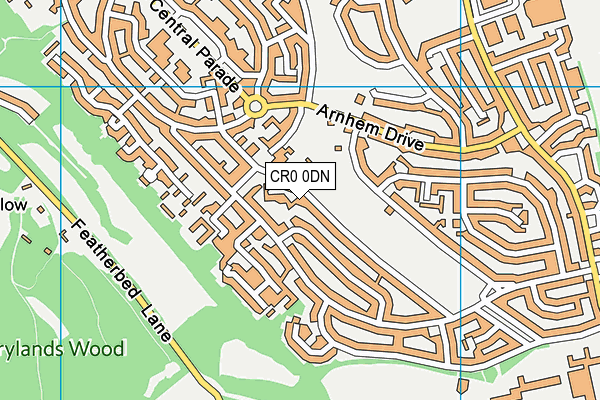 CR0 0DN map - OS VectorMap District (Ordnance Survey)