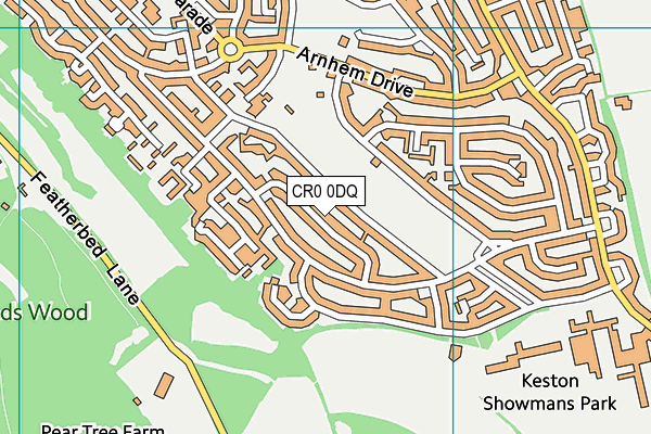 CR0 0DQ map - OS VectorMap District (Ordnance Survey)