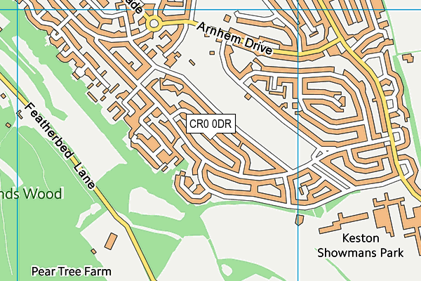 CR0 0DR map - OS VectorMap District (Ordnance Survey)