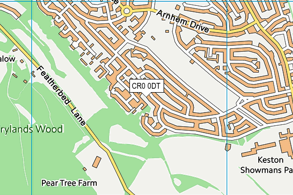 CR0 0DT map - OS VectorMap District (Ordnance Survey)