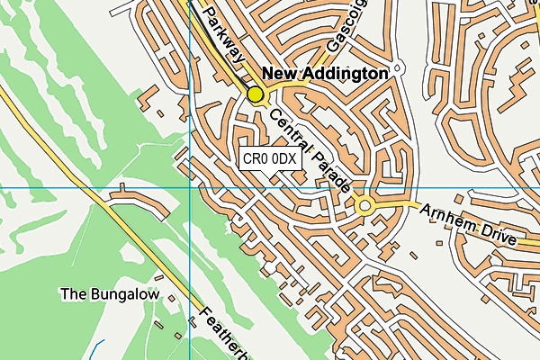 CR0 0DX map - OS VectorMap District (Ordnance Survey)