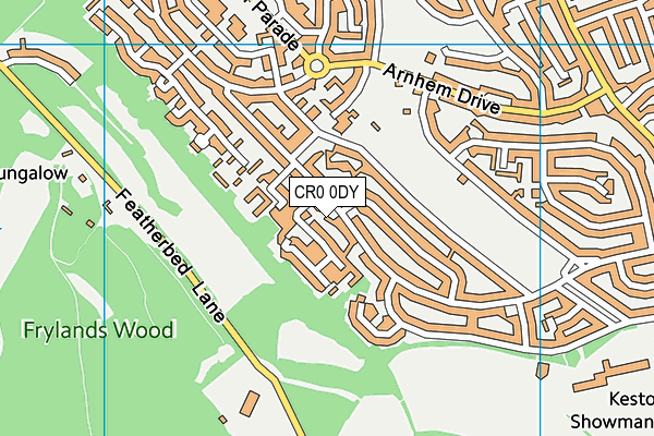 CR0 0DY map - OS VectorMap District (Ordnance Survey)