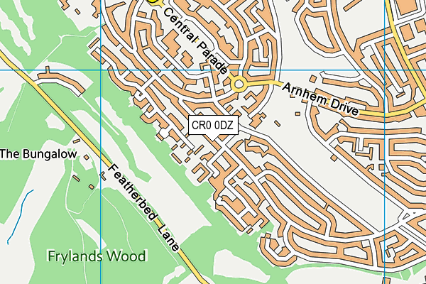 CR0 0DZ map - OS VectorMap District (Ordnance Survey)