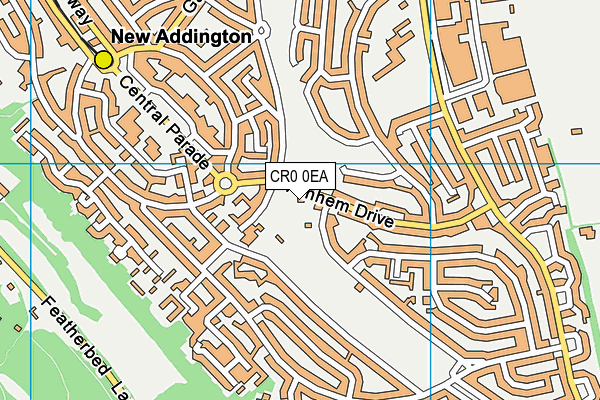CR0 0EA map - OS VectorMap District (Ordnance Survey)