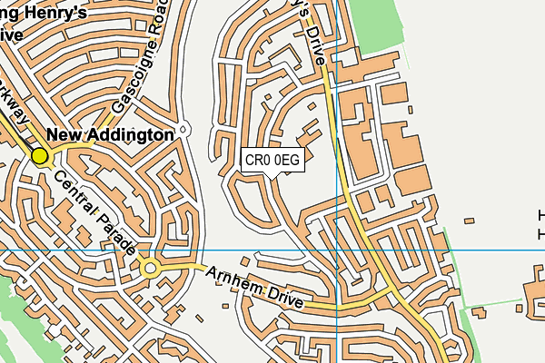 Rowdown Primary School map (CR0 0EG) - OS VectorMap District (Ordnance Survey)