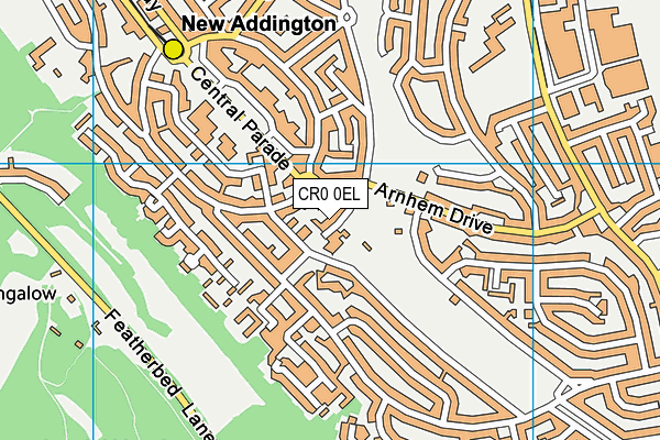 CR0 0EL map - OS VectorMap District (Ordnance Survey)