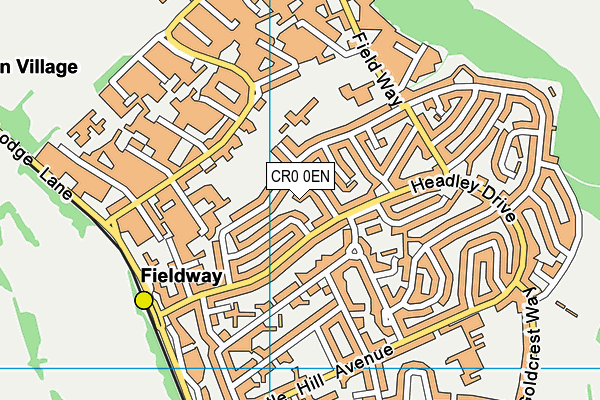 CR0 0EN map - OS VectorMap District (Ordnance Survey)