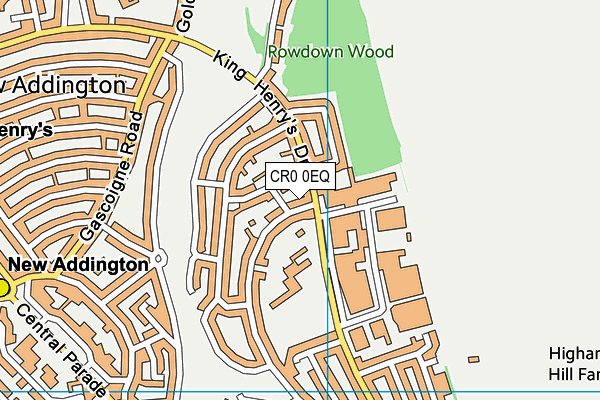 CR0 0EQ map - OS VectorMap District (Ordnance Survey)
