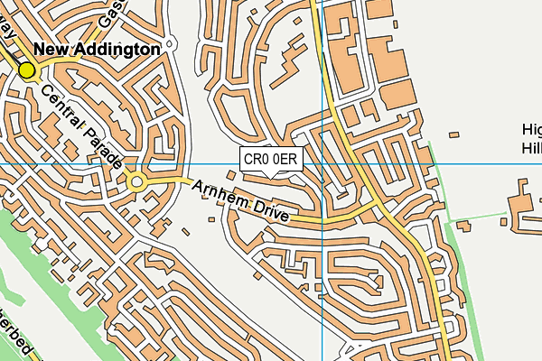 CR0 0ER map - OS VectorMap District (Ordnance Survey)