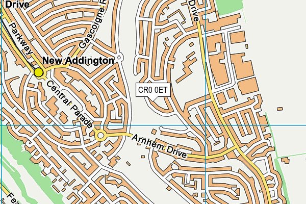 CR0 0ET map - OS VectorMap District (Ordnance Survey)