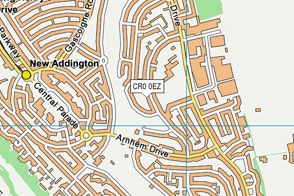 CR0 0EZ map - OS VectorMap District (Ordnance Survey)