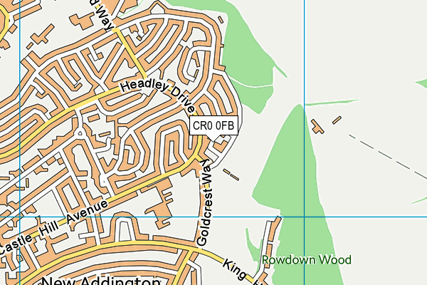 CR0 0FB map - OS VectorMap District (Ordnance Survey)