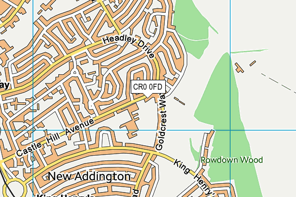 CR0 0FD map - OS VectorMap District (Ordnance Survey)