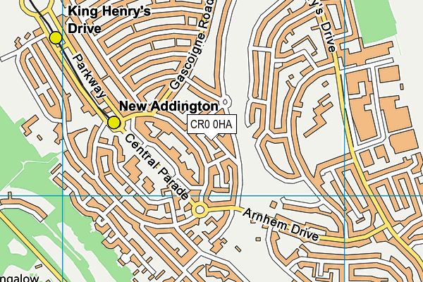 CR0 0HA map - OS VectorMap District (Ordnance Survey)