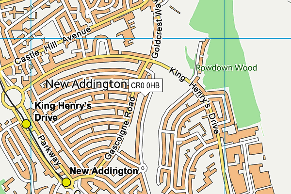 CR0 0HB map - OS VectorMap District (Ordnance Survey)