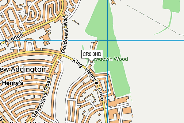 CR0 0HD map - OS VectorMap District (Ordnance Survey)