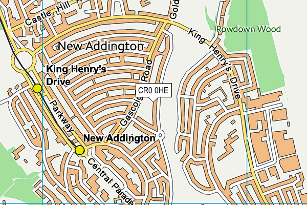 CR0 0HE map - OS VectorMap District (Ordnance Survey)