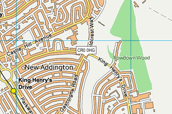 CR0 0HG map - OS VectorMap District (Ordnance Survey)