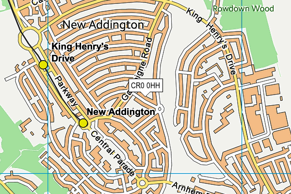 CR0 0HH map - OS VectorMap District (Ordnance Survey)