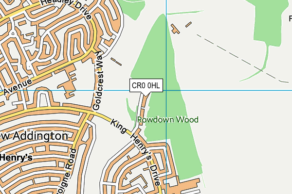 CR0 0HL map - OS VectorMap District (Ordnance Survey)