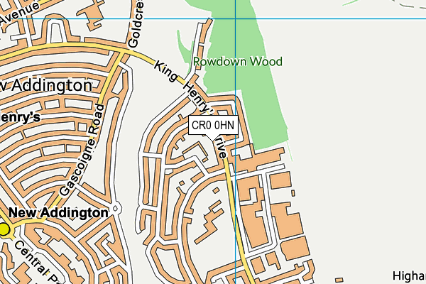 CR0 0HN map - OS VectorMap District (Ordnance Survey)