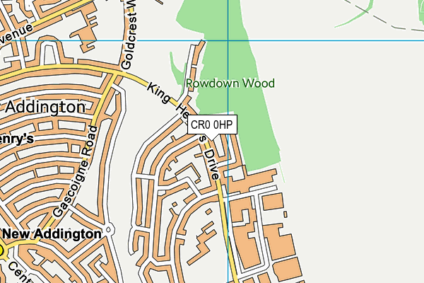 CR0 0HP map - OS VectorMap District (Ordnance Survey)