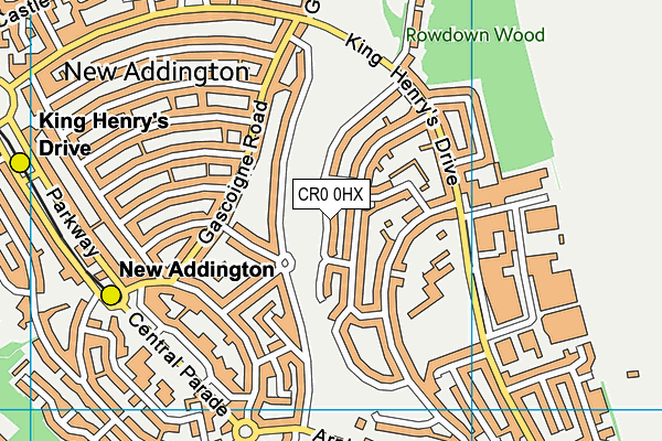CR0 0HX map - OS VectorMap District (Ordnance Survey)