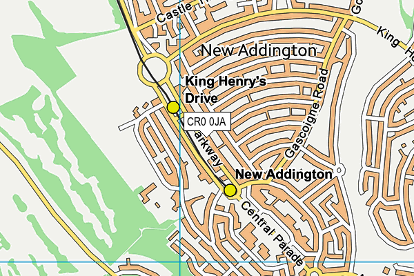 CR0 0JA map - OS VectorMap District (Ordnance Survey)