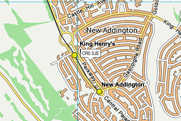 CR0 0JE map - OS VectorMap District (Ordnance Survey)