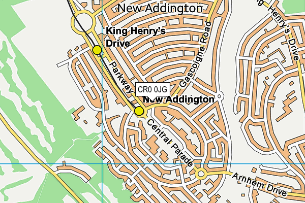 CR0 0JG map - OS VectorMap District (Ordnance Survey)