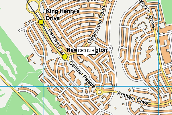CR0 0JH map - OS VectorMap District (Ordnance Survey)