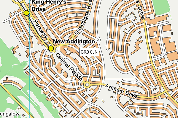 CR0 0JN map - OS VectorMap District (Ordnance Survey)