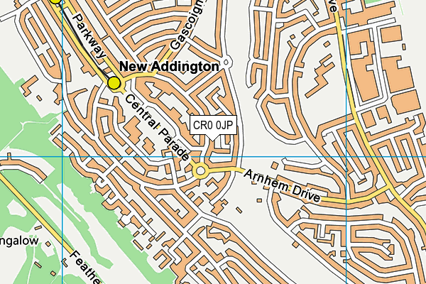 CR0 0JP map - OS VectorMap District (Ordnance Survey)