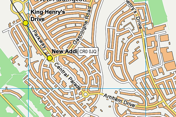 CR0 0JQ map - OS VectorMap District (Ordnance Survey)