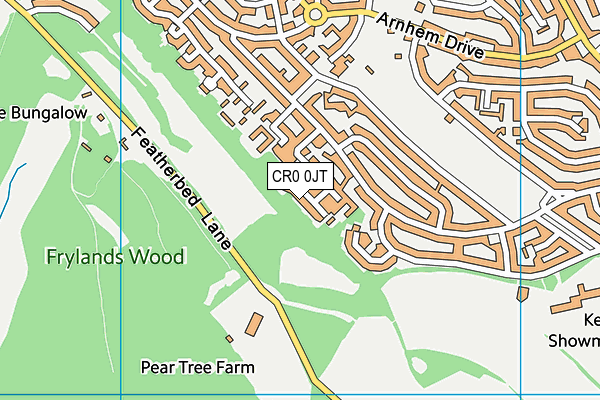 CR0 0JT map - OS VectorMap District (Ordnance Survey)