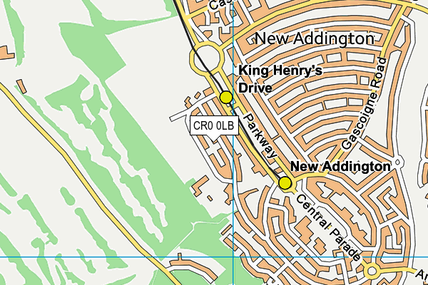 CR0 0LB map - OS VectorMap District (Ordnance Survey)