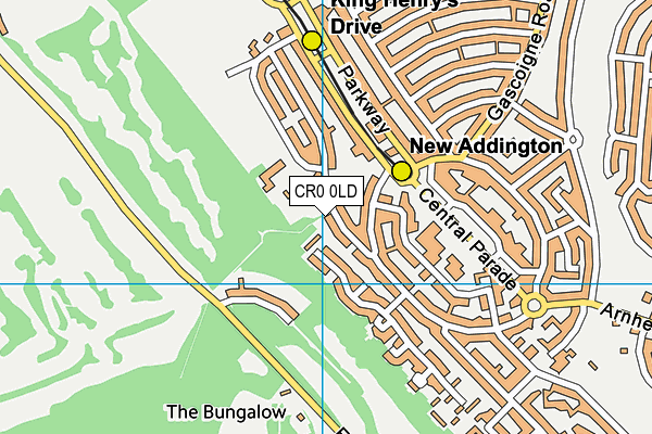 CR0 0LD map - OS VectorMap District (Ordnance Survey)