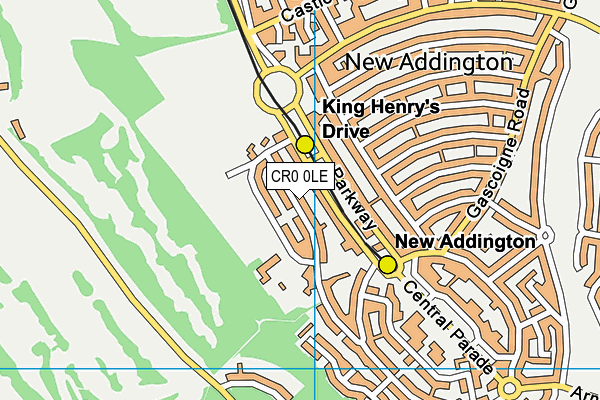 CR0 0LE map - OS VectorMap District (Ordnance Survey)