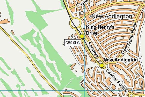 CR0 0LG map - OS VectorMap District (Ordnance Survey)
