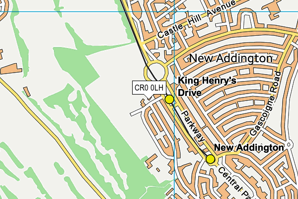 CR0 0LH map - OS VectorMap District (Ordnance Survey)