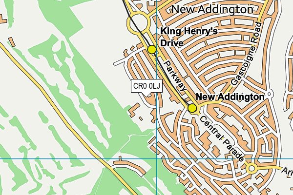 CR0 0LJ map - OS VectorMap District (Ordnance Survey)