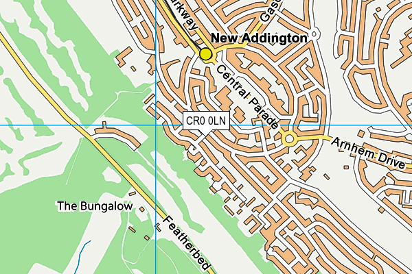 CR0 0LN map - OS VectorMap District (Ordnance Survey)