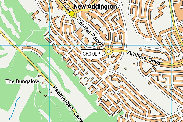 CR0 0LP map - OS VectorMap District (Ordnance Survey)