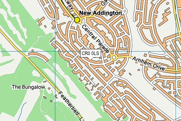 CR0 0LS map - OS VectorMap District (Ordnance Survey)