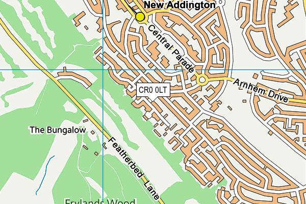 CR0 0LT map - OS VectorMap District (Ordnance Survey)