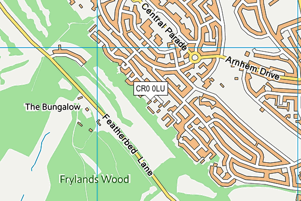 CR0 0LU map - OS VectorMap District (Ordnance Survey)
